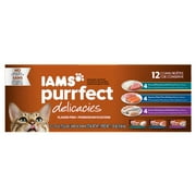 Angle View: Iams Purrfect Delicacies Cat Food - Fish Variety Pack, 12ct