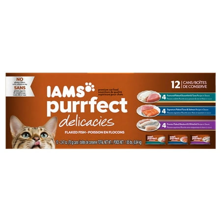 Iams Purrfect Delicacies Cat Food - Fish Variety Pack, 12ct