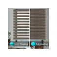 thumbnail image 2 of WYMO Zebra Blinds 40 x 72 INCH - Sheer Horizontal Blinds and Shades for Daytime and Nighttime - Light Filtering Roller Shades for Windows - Brown - Manual Control Stick, 2 of 7