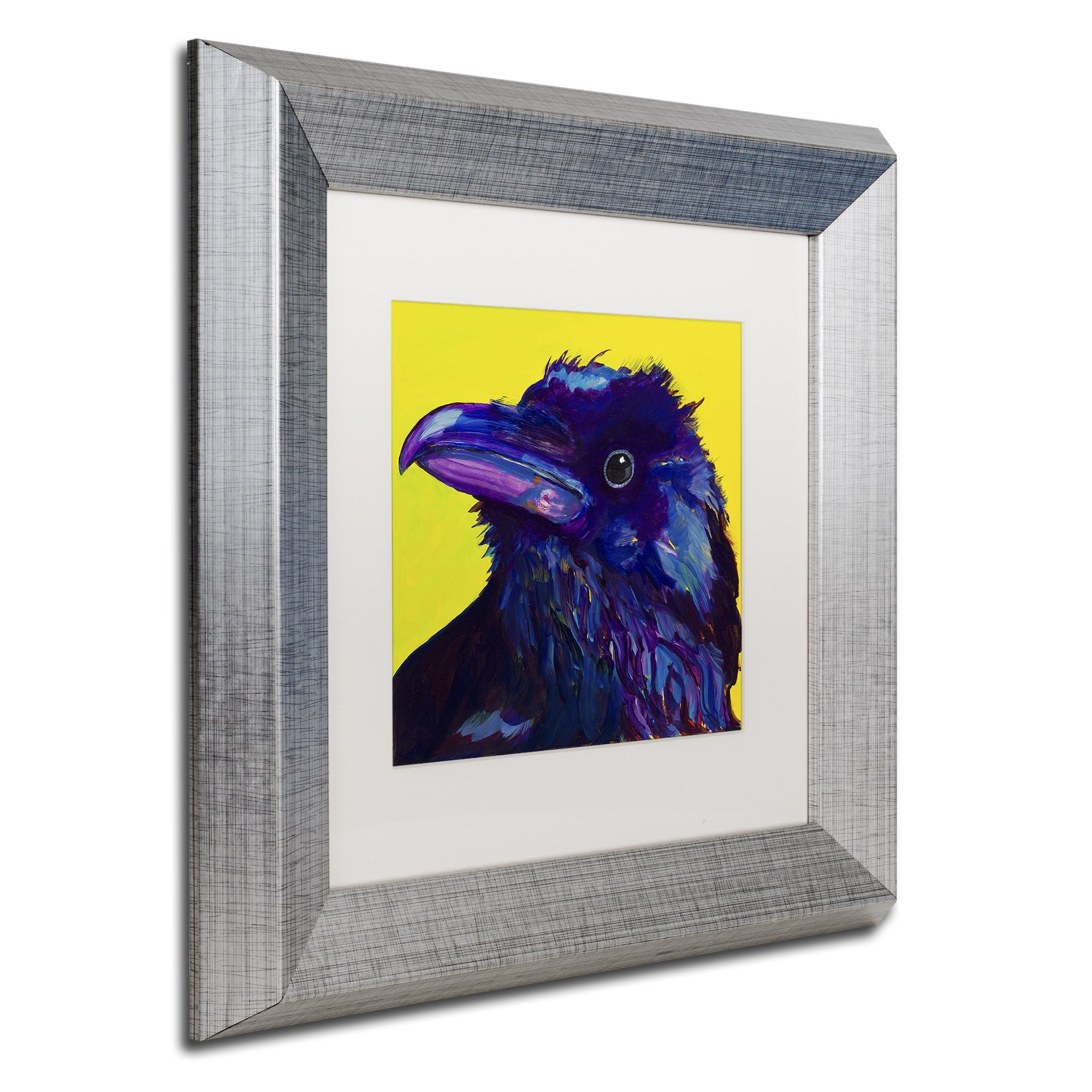 "Corvus" Canvas Art by Pat Saunders-White, White Matte, Silver Frame