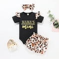 thumbnail image 2 of Fesfesfes Toddler Kids Baby Bodysuit Girls Summer Letter Print Romper Shorts Headwear Clothes Set, 2 of 9