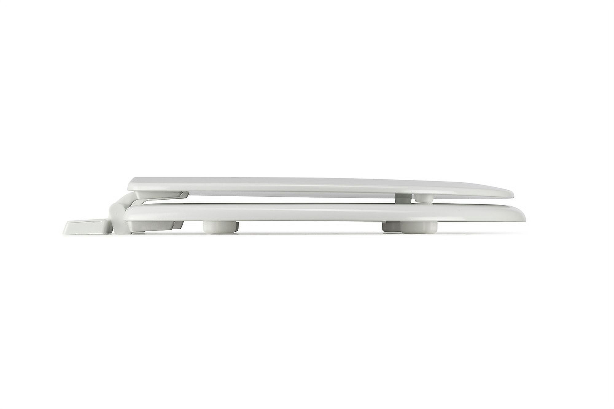 Croydex Bidwell 17" Round Stick -Tight™ Wood Toilet Seat in White