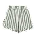 thumbnail image 6 of HaiMao Women Lounge Shorts Clearance Elastic Waist Cute Striped Pajama Shorts Summer Pinstripe Print Boxer Shorts Going Out Pants Green L(L), 6 of 8