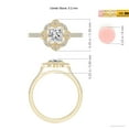 thumbnail image 4 of ANGARA Natural Princess-Cut Diamond Ring with Ornate in 14K Yellow Gold for Women (Size-5.2mm| Color-I-J| Clarity-I1-I2) | April Birthstone, Anniversary, Jewelry Gift for Women | Natural Diamond Ring, 4 of 8