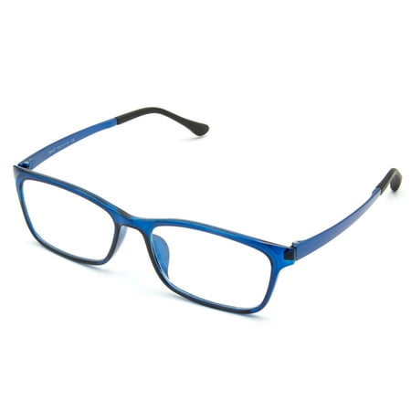 Cyxus ULTEM Blue Light Blocking Computer Glasses for Anti Eyestrain Better Sleep, Blue Frame Unisex(Men/Women)