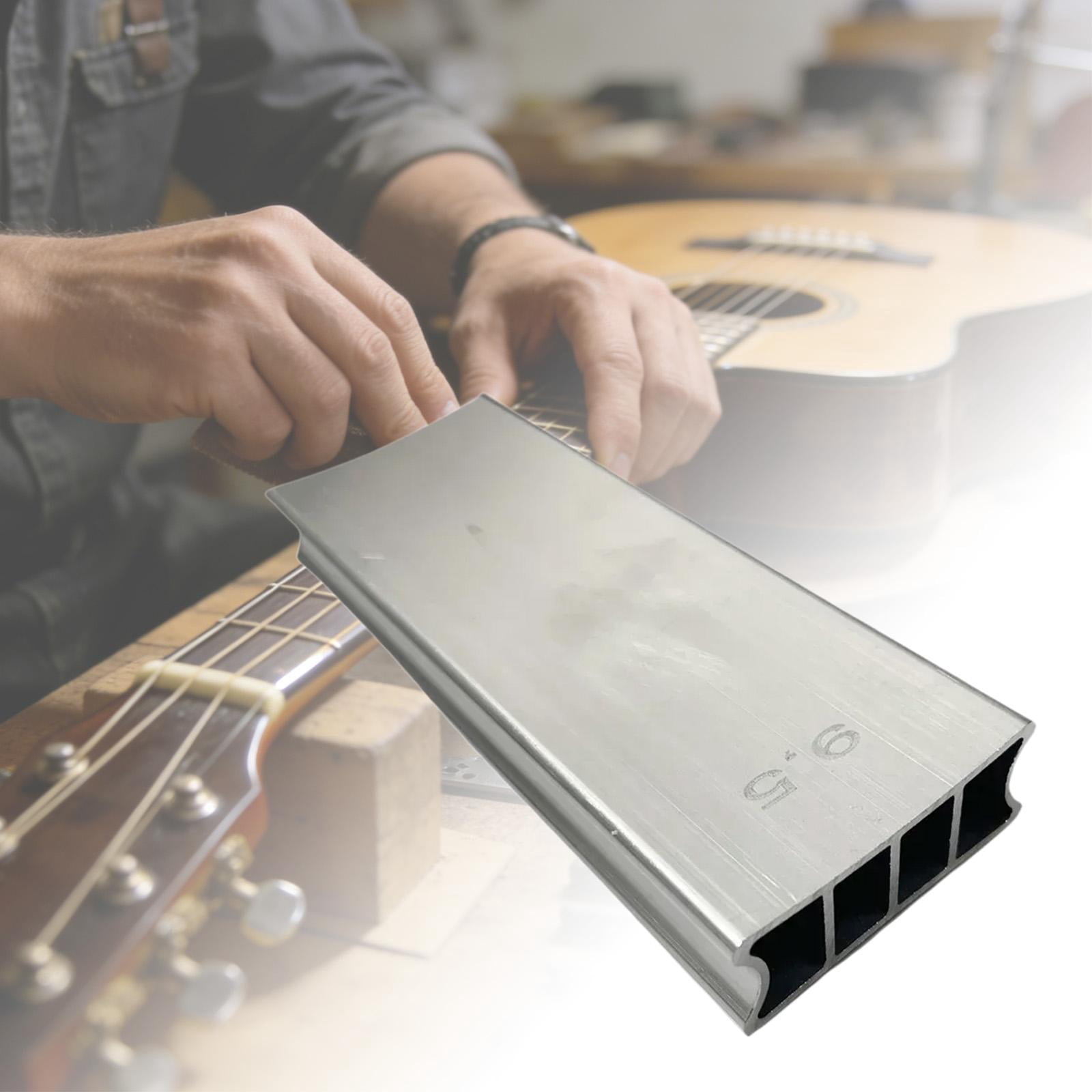 Dualoai Aluminum Fretboard Sanding Block, Luthier Tool for Fret Leveling, Metal Beam for 9.5 and 20