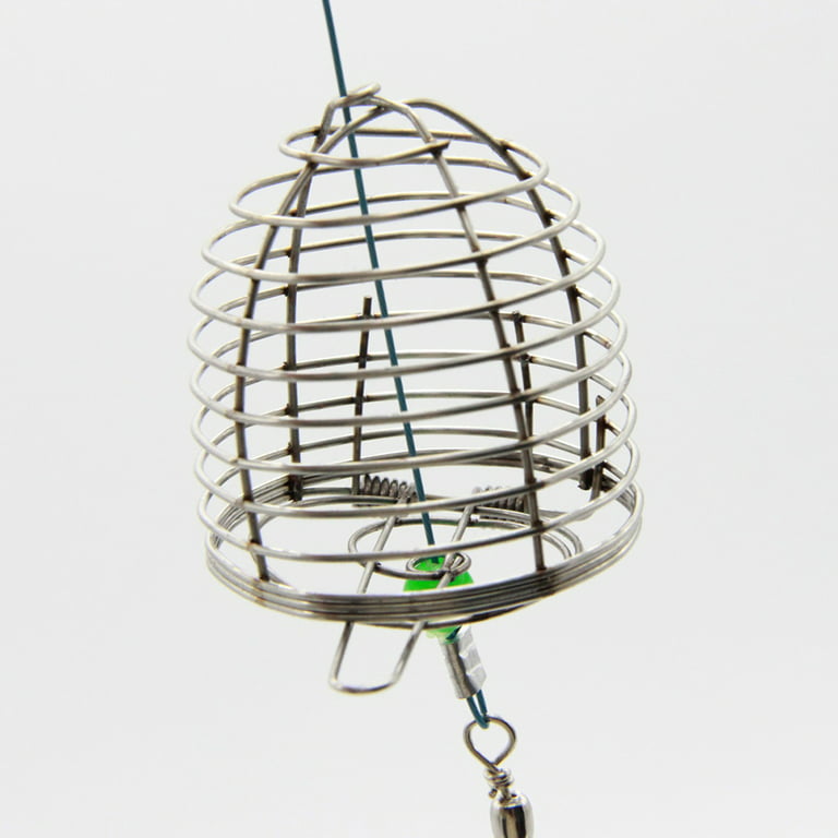 Fishing Bait Trap Cage Feeder Basket Holder Lure Fish Accessories