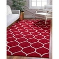 thumbnail image 1 of Unique Loom 3146722 Tapis Rectangulaire en Treillis Arrondi de 8 x 10 Pi&44; Rouge, 1 of 5