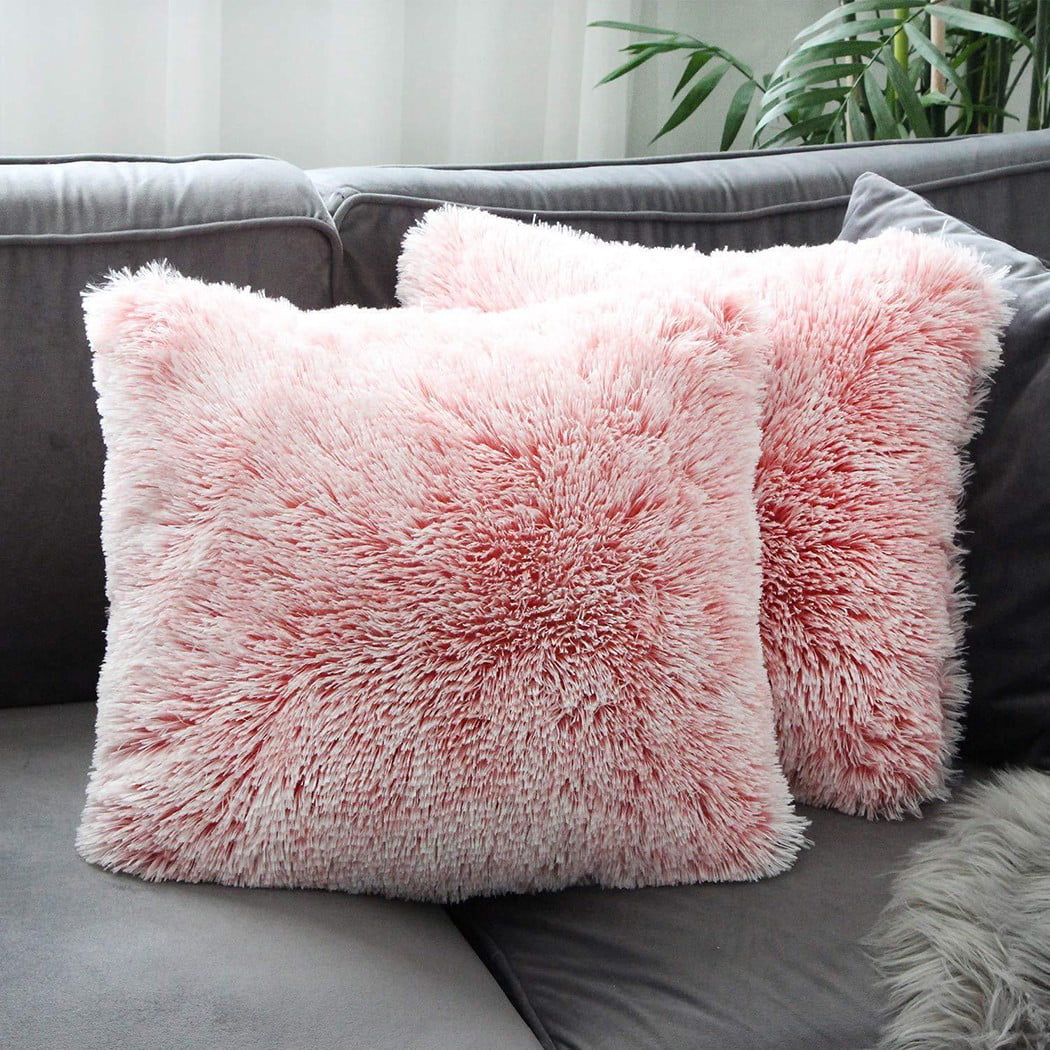 Details about   Fluffy Faux Fur Soft Plush Pillow Case Cover Cushion Family Sofa Decor 20×27" 