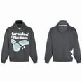 thumbnail image 1 of Broken Planet Letters Foam Print Loose Casual Plus Velvet Hooded Sweatshirt-981 Dark Gray-L, 1 of 1