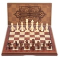 thumbnail image 5 of Amerous 15'' Wooden Magnetic Chess Set for Kids and Adults-Travel Folding Board -2 Extra Queens -Chessmen Storage Slots -Gift Package, 5 of 9