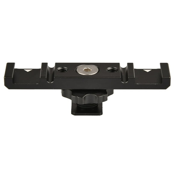 Matsuzay Soporte de zapata caliente de doble cabeza Adaptador de montaje de cámara multifunción Barra de extensión de micrófono Base de accesorios Accesorios para fotos