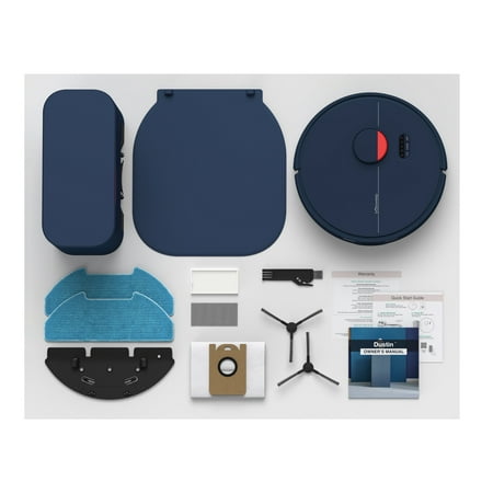 bObsweep - Dustin Wi-Fi Connected Self-Emptying Robot Vacuum and Mop - Navy