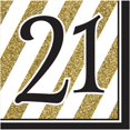 thumbnail image 2 of Creative Converting Black And Gold Milestone Napkins (Pack Of 16), 2 of 6