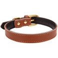 thumbnail image 2 of Basic Classic Padded Leather Pet Collars for Cats Puppy Small Medium Dogs - Brown, 2 of 2