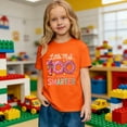 thumbnail image 6 of CAIXIA Kids Little Girls 100 Days of School Shirt 100 Days Brighter Glitter Kindergarten Primary Stundent T-Shirt,Orange, 6 of 7