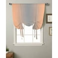 thumbnail image 2 of Coral Pink Grey Ombre Tie Up Curtains for Kitchen Bathroom Bedroom Windows 45 Inch Length, Modern Abstract Gradient Color Art Balloon Drape Curtains Shade Rod Pocket Drapery Curtain Panel, 42"x45", 2 of 7