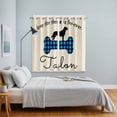 thumbnail image 5 of Curtains 84 Inches Long 2 Panels, Blue Black Buffalo Checkered Grommets Window Treatment Curtain, Bones Cute Dogs Pets Thermal Curtains Drapes for Living Room/Bathroom, 5 of 9