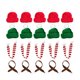 thumbnail image 1 of Yuarrent Juego de 5 sombreros de lana navideños de amplia aplicabilidad para todas las edades, sombreros navideños, sombrero de gnomo en Barra de herramientas rojo+verde, 1 of 6