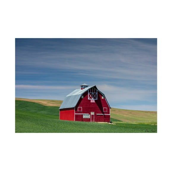 Trademark Fine Art David Drost  Red Palouse Barn I Canvas Wall Art
