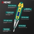 thumbnail image 2 of ANENG AC/DC 12-250V Voltage Test Pen Digital LCD Display Screwdriver Pen with LED Lighting Multifunctional Voltage Detector for Electrical Testing, 2 of 7