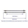 thumbnail image 2 of Car Splitter Rods Racing Adjustable Front Rear Bumper Lip Support Strut Brace Tie Pull Bar Kit 75/100/150/200mm, 2 of 7