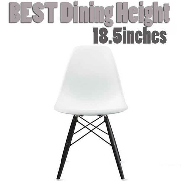 2xhome White Mid Country Modern Molded Shell Designer ...