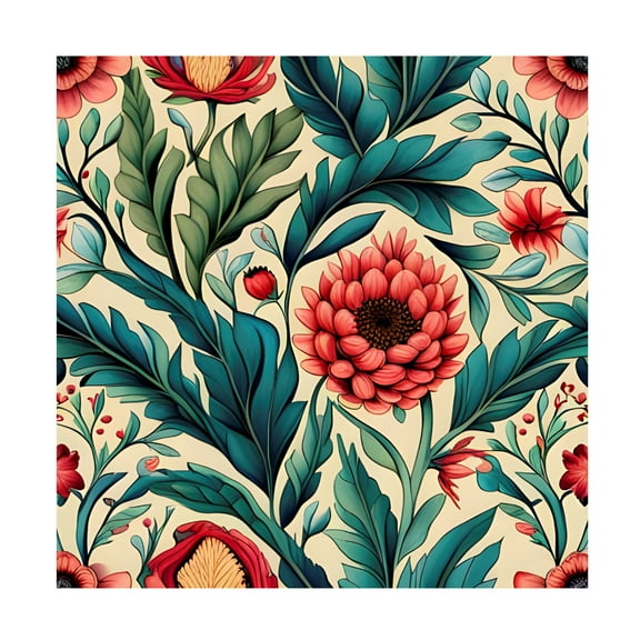 Canvas Wall Art - Tina Lavoie 'Bohemian Garden IV' Wall Art for Living Room, Bedroom, or Office Décor by Trademark Fine Art - 14 x 14 Inches