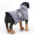 thumbnail image 4 of Pet Drying Towel Dog Blanket Microfibre Dog Bathrobe Puppy Cat Absorbent Quick Drying Towel Super Soft Bath Towel Machine Washable for Small, Medium, Large for Dog Cat-Grey, 4 of 9