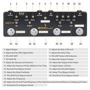 Multi Effect Pedal Combined SOL918 5-in-1 Multi Effect Pedal Combined Effect Guitar Pedal True Bypass Multi-in-one Combined Effect Device Reverb Delay FX Loop Overdrive Distortion for