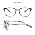 thumbnail image 3 of 2 Pack Blue Light Blocking Glasses for Women/Men, Anti Eyestrain, Computer Reading, TV Glasses, Stylish Square Frame, Anti Glare (Pink+Floral +2.50 Magnification), 3 of 6