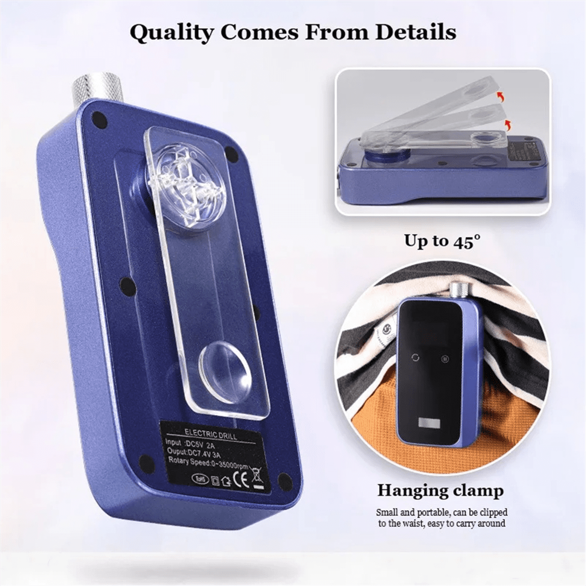 Electric Nail Drill Machine Professional Nail Drills for Gel Nails Polish Rechargeable Portable Nail File Manicure Tool