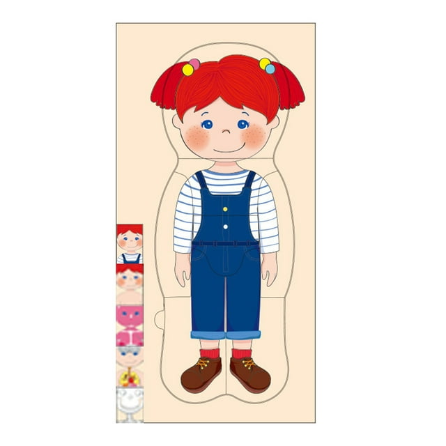 Rompecabezas de cuerpo humano para niños, rompecabezas de anatomía de estructura corporal de madera, herramientas de enseñanza de concienciación de órganos corporales para niños y niñas
