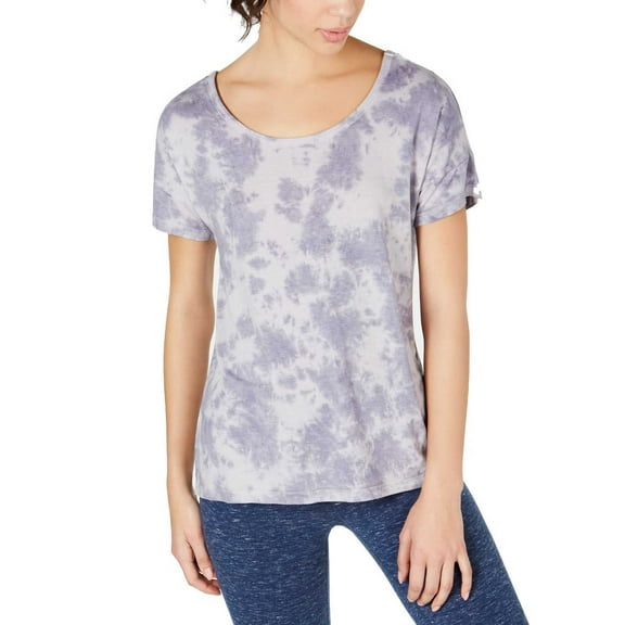 Ideology Women’s Tie-Dyed Strappy-Back High-Low Hem Blouse T-Shirt Tops, Tranquility, Large