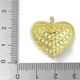 thumbnail image 3 of Brass Micro Pave Cubic Zirconia Pendants Heart Charms with Imitation Pearl Beads Rack Plating Long-Lasting Plated Real 18K Gold Plated 22x25x7mm Hole: 5x3mm, 3 of 3