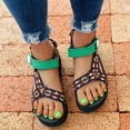 thumbnail image 1 of Vedolay Dressy Sandals Women Women's Platform Sandals Open Toe Block Heeled Sandals,Green 7.5, 1 of 5