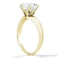 thumbnail image 3 of Round Cut Charles & Colvard Moissanite 6-Prong Knife-Edge Solitaire Engagement Ring in 14k Yellow Gold, 3 of 5