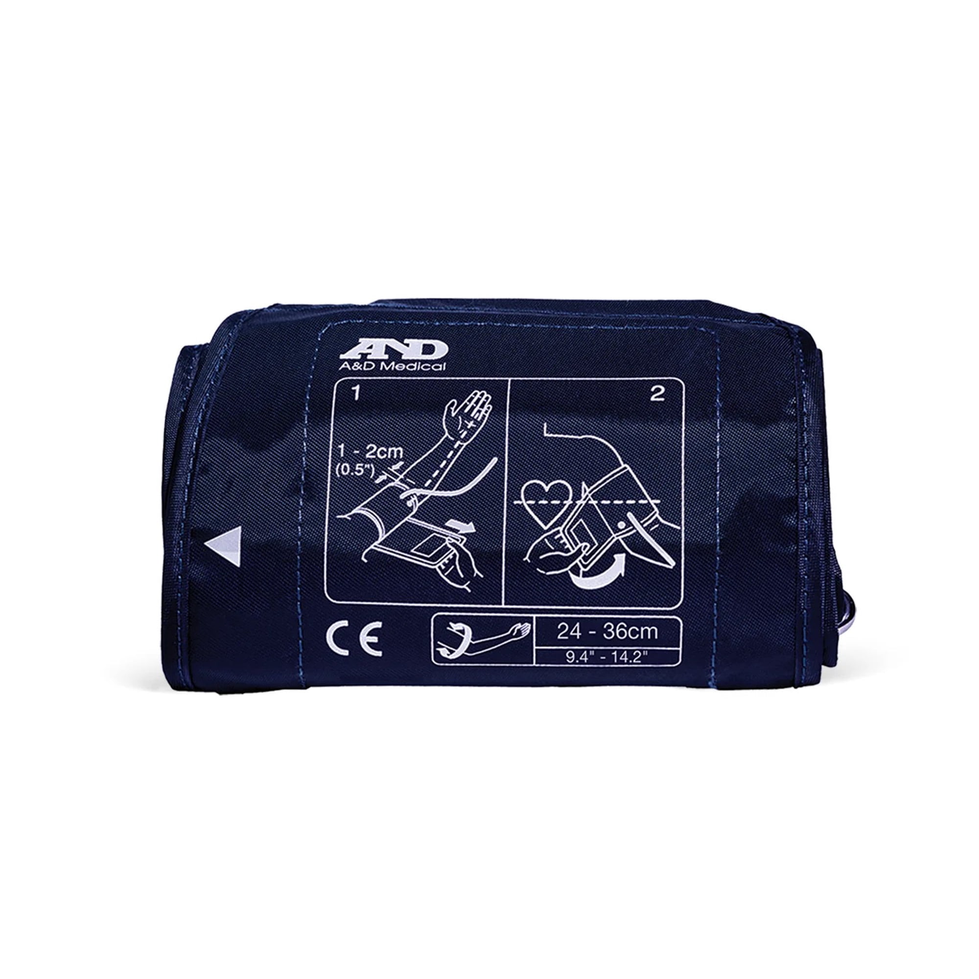 Replacement Blood Pressure Monitor Upper Arm Cuff, Medium: fits arms 9.4" - 14.2" (24 - 36 cm) ISO Connector UA-280A