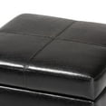 thumbnail image 6 of Baxton Studio Black Full Leather Storage Cube Ottoman, 6 of 11