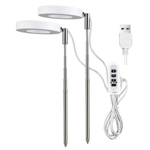 EIGTHTAIL IP44 Lampe de Croissance LED Étanche Hauteur Réglable Rétractable Lampe de Croissance Minuterie pour Plantes d'Intérieur