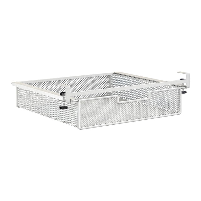 Elodie Under Desk Drawer Basket Container Large Capacity Desk Accessories Organizer White L
