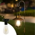 thumbnail image 7 of Gnmfd Solar Hanging Bulb Light Outdoor LED Tungsten Style Solar Lights Outdoor Waterproof Decorative Garden Lamp for Patio Porch Backyard Party Balcony Pathway Lighting Decoration, 7 of 7