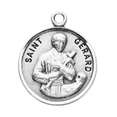 thumbnail image 2 of Sterling Silver St.Gerard Medal Pendant Necklace in 20 Inch Rhodium Plated Stainless Steel Chain -Patron Saint of pregnancy and safe delivery, Deluxe Velvet Gift Box - Made in USA, 2 of 2