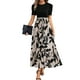 thumbnail image 2 of Vestido de Manga Corta de Primavera de Impresión de Cintura Alta Cuello Redondo Vestido Casual, Vestido de Manga Corta de Moda de Poliéster para Mujeres, Lavado de Manos Verano, 2 of 8