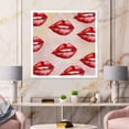 thumbnail image 3 of Designart 'Red Girl Lips Pattern' Modern Framed Art Print, 3 of 4