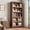 Brown, variant on Adjustable 5-Tier Bookshelf for Home Office – Tall 71" Wooden Bookcase with Open Storage Shelves, Metal Frame, Rustic Farmhouse Display, Ideal for Living Room, Bedroom