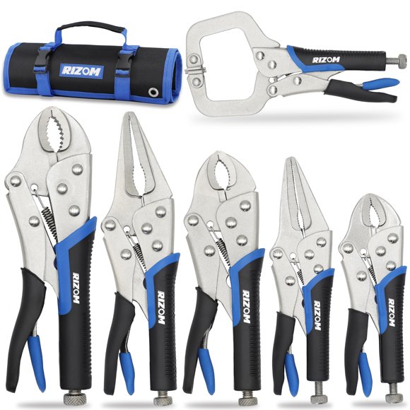 Juego de alicates con cierre Rizom Vice Grips de 6 piezas con bolsa enrollable