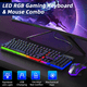 thumbnail image 2 of Salange Combo Teclado + Mouse para Gaming, Mecánico RGB, 26 Teclas Antifantasma, Resistente a Derrames, PC/Portátil, 2 of 7