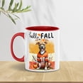 thumbnail image 4 of Hello Fall Pitbull Football Welcome Autumn with Leaves Pumpkins 11oz Accent Two-tone Mug Terrier Dog Lover Coffee Tea Cup - 00012, 4 of 5