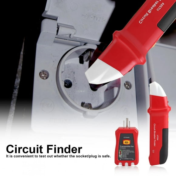 Adjustable Sensitivity Circuit Breaker Finder Socket Tester, Visual Audible Alert, Professional Tool, Quickly Identify Correct Breaker for House, Office Power